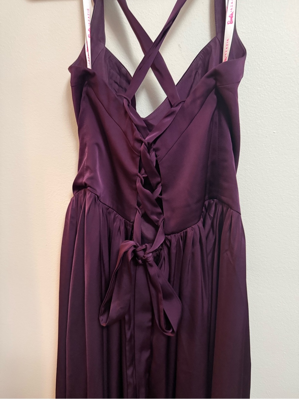 Azazie Barbie 1041 GRAPE V-Neck Chiffon Bridesmaid Dress - Picture 4 of 9